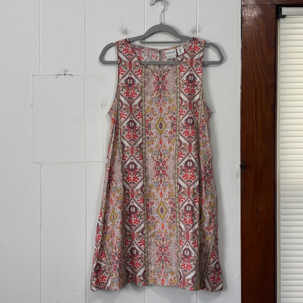 Rachel Zoe Red Multi-Color Sleeveless Mini Dress